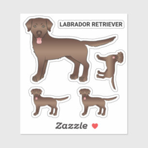 Brown Labrador Retriever Cartoon Dog Illustration