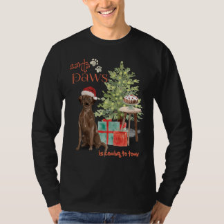 Brown Labrador Retriever Dog Christmas T-Shirt