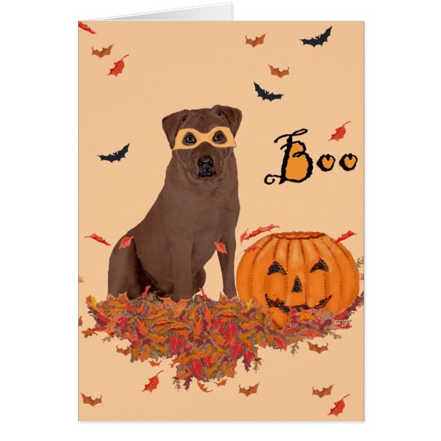 Brown Labrador Retriever Halloween (Front)