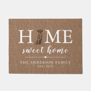 Brown Labrador Retriever Home Sweet Home Doormat
