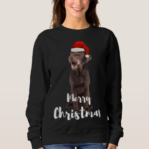 Brown Labrador Retriever Merry Christmas Labrador Sweatshirt