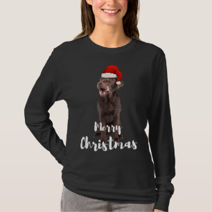 Brown Labrador Retriever Merry Christmas Labrador T-Shirt