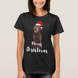 Brown Labrador Retriever Merry Christmas Labrador T-Shirt