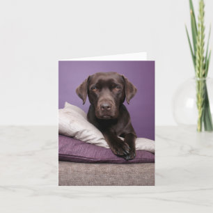Brown Labrador Retriever Puppy Dog Blank Note Card