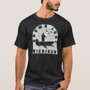 Brown Lake Fishing Michigan T-Shirt