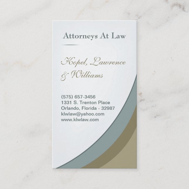 Brown Law Firm Legal Corporate Business Card (Front)