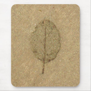 Brown Leaf fossil Mouse Mat