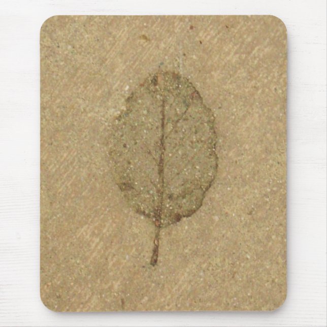 Brown Leaf fossil Mouse Mat (Front)