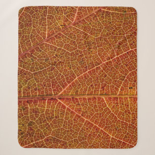 Brown leaf in close up photography sherpa blanket