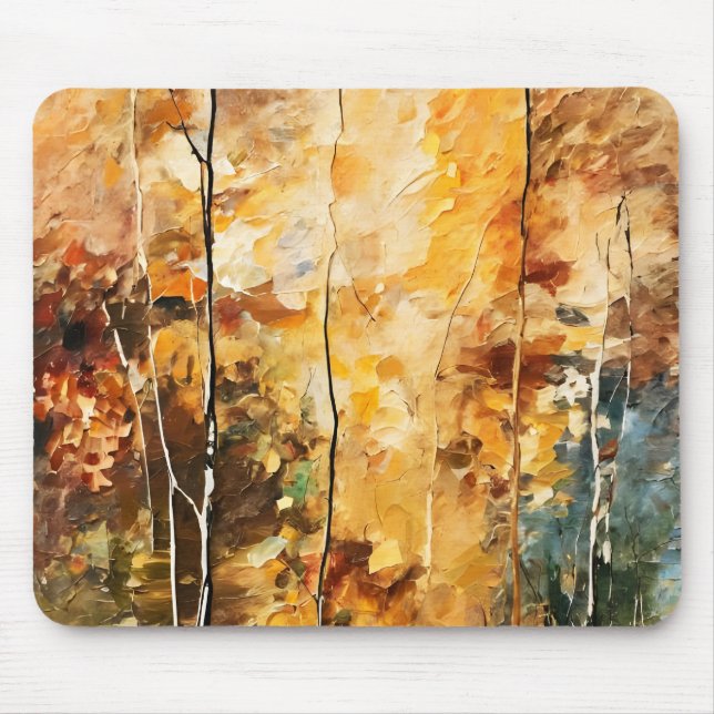 Brown Leaf  Nature Serenity Abstract Art Mouse Mat (Front)
