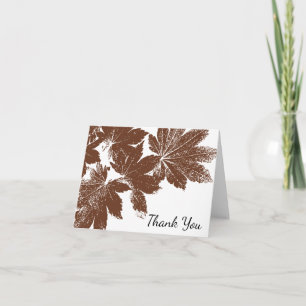 Brown Leaf Stamp Thank You