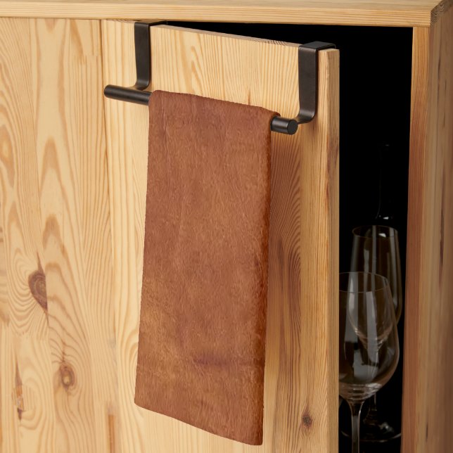 Brown Leather American MoJo Kitchen Towel (Thirds Fold)