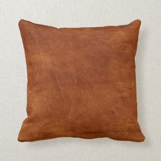 Brown Leather American MoJo Pillow