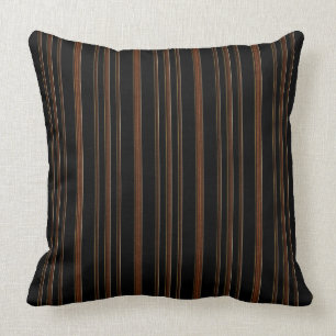 Brown Leather And Black Cushion