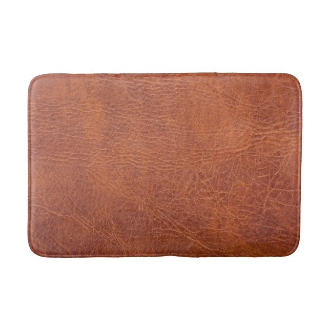 Brown leather bath mat (Front)