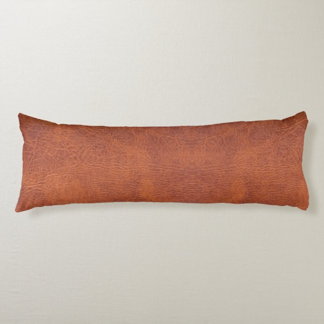 Brown leather body cushion (Front)