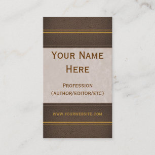 Brown Leather Book Business Card