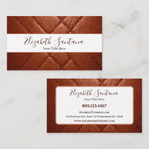 Brown Leather Business Card