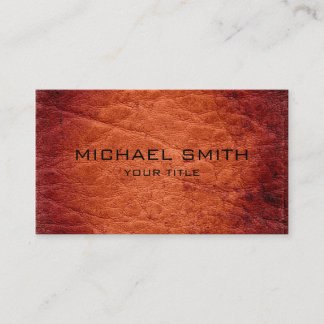 Brown Leather Business Card
