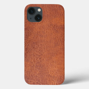 Brown leather iPhone 13 case