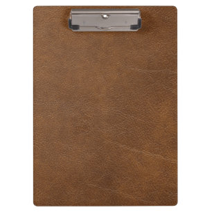 Brown leather  clipboard