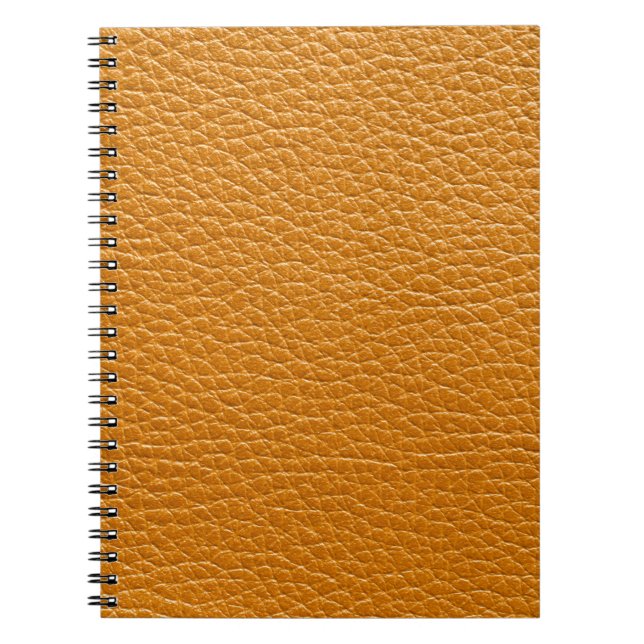 Brown Leather, Closeup Texture Background. Notebook (Front)
