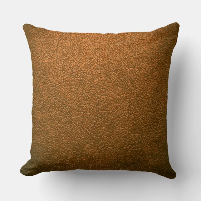 Brown Leather Cushion (Front)