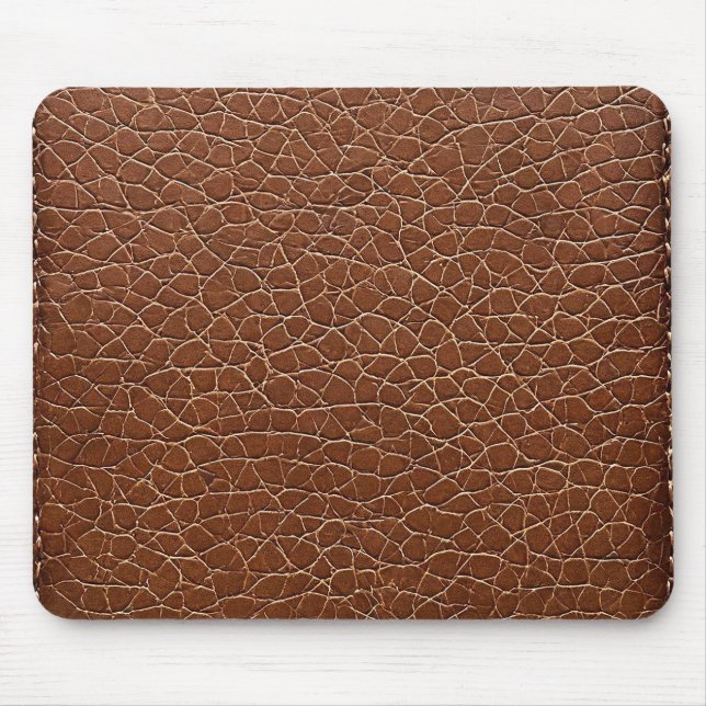 🖤 Brown Leather Desk Calm Modern Office 🖤 Mouse Mat (Front)