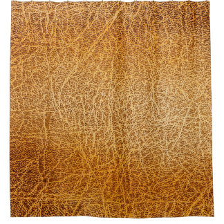 Brown Leather: Detailed Texture Closeup Shower Curtain