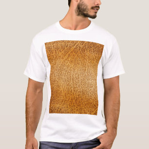 Brown Leather: Detailed Texture Closeup T-Shirt