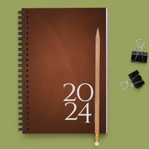 Brown Leather Image Personal 202x Weekly Planner