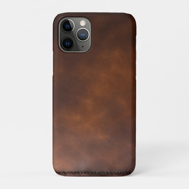 Brown Leather iPhone Case – Elegant & Durable Prot (Back)