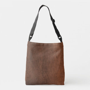 Brown Leather Look Crossbody Bag