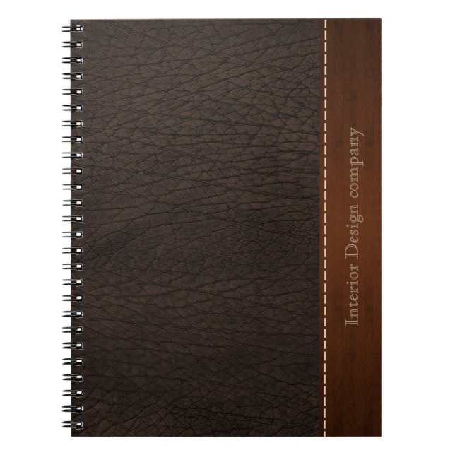 Brown leather look notebook (Front)