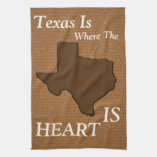 Brown Leather Look Texas Tea Towel