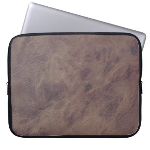 Brown Leather Masculine Rustic Skin Laptop Sleeve