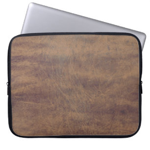 Brown Leather Masculine Rustic Skin Laptop Sleeve