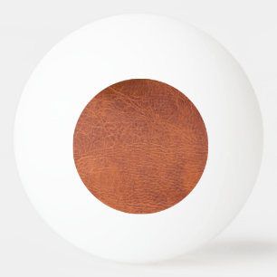 Brown leather ping pong ball