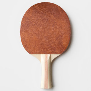 Brown leather ping pong paddle