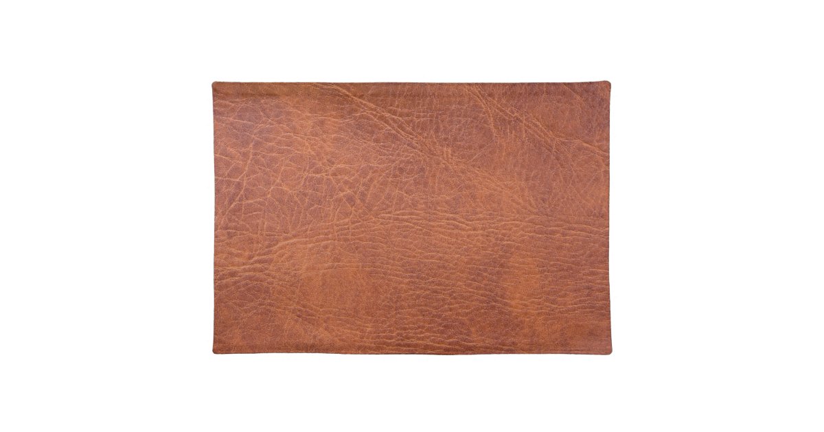 Brown leather placemat Zazzle