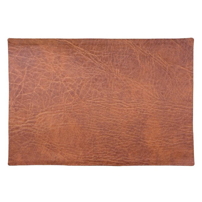 Brown leather placemat Zazzle.co.uk