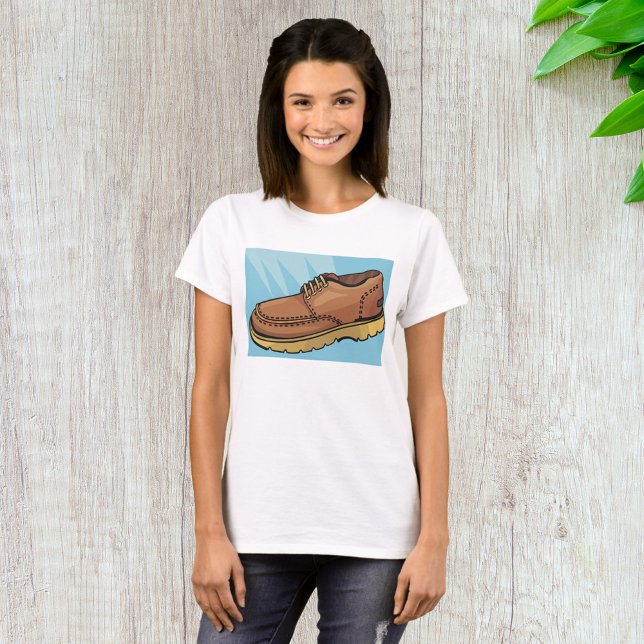 Brown Leather Shoe Retro Work Boot T-Shirt (Creator Uploaded)
