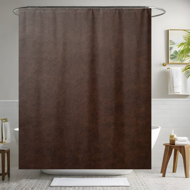 Brown Leather Shower Curtain (Creator Uploaded)