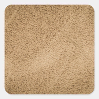 Brown leather square sticker