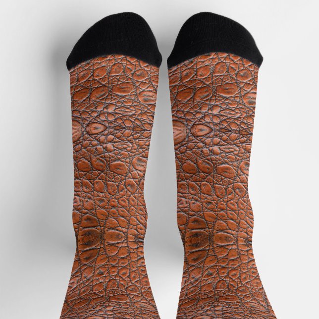 BROWN LEATHER STYLE SOCKS (Top)