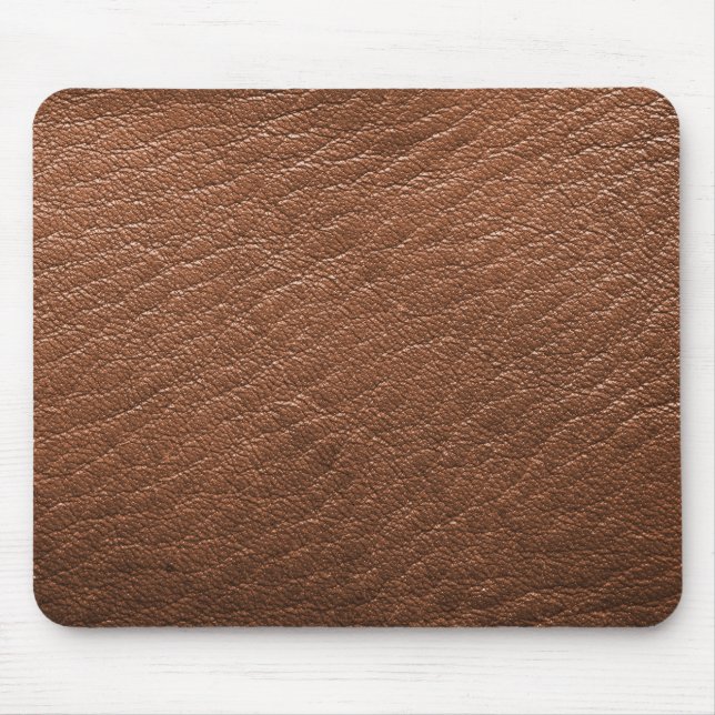 Brown Leather Suede Business Office Mouse Mat (Front)