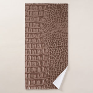 Brown leather texture background close up macroski bath towel