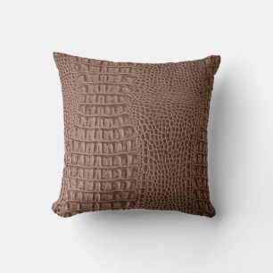 Brown leather texture background close up macroski cushion