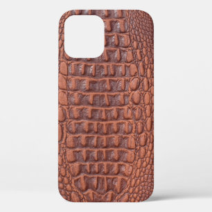 Brown leather texture backgroundabstract,aged,anim iPhone 12 case