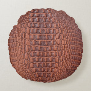 Brown leather texture backgroundabstract,aged,anim round cushion